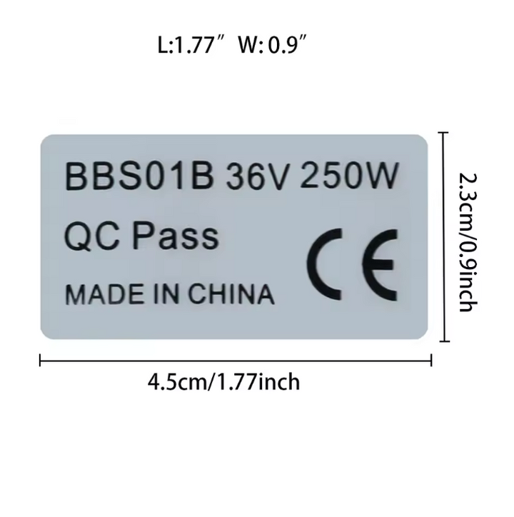 250 Watt Stickers 6pc Static Ebikes