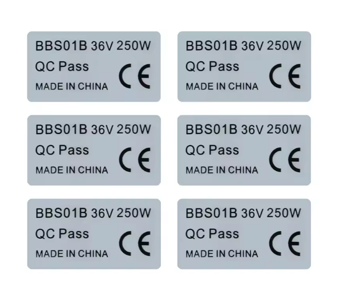 250 Watt Stickers 6pc Static Ebikes